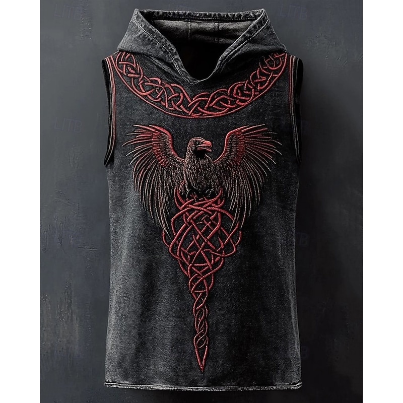 Men's Tank Top Vest Top Undershirt Sleeveless Shirt Sleeveless Hooded Summer Animal Skulls Fashion Designer Basic Print Vacation Street Going out Black Royal Blue Blue Top Tee for Men3