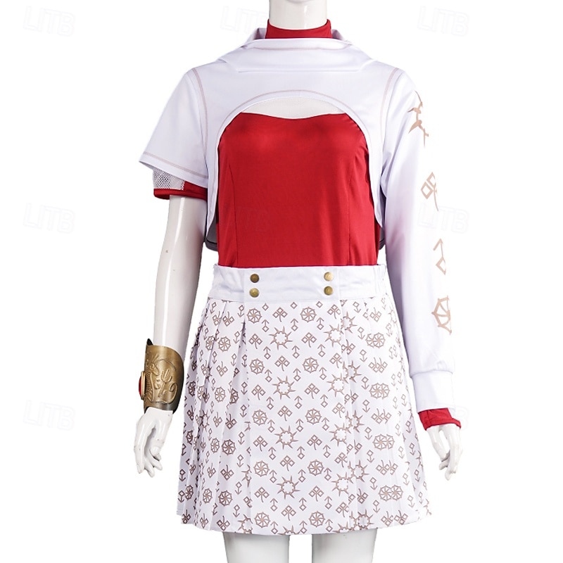 Zombie School Zombies 4 Nova Cheerleader Skirt Coat T-shirt Movie Cosplay Costume Movie Cosplay for Girls' Kids Halloween Performance Halloween Masquerade - Main Image