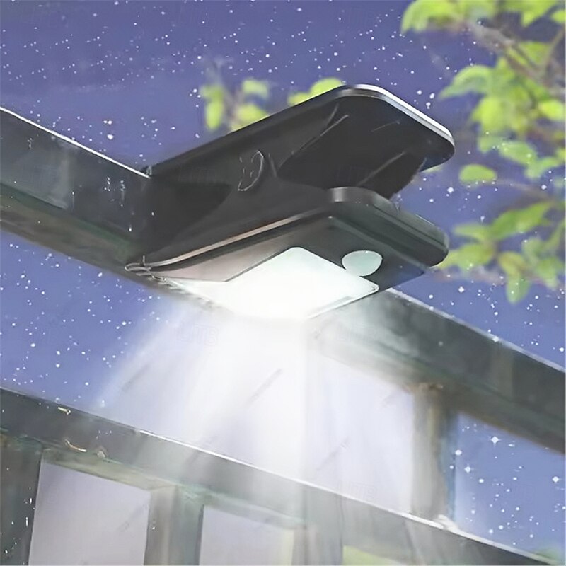 Usb Charge Solar Clip Light Outdoor Portable Waterproof Body Sensor Lamp Courtyard Garden Lamp Patio Home Camping Wall Lights  1PC4