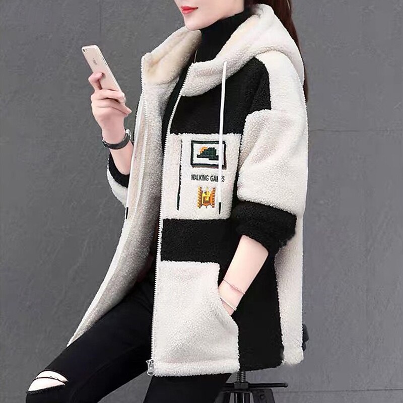 Women's Hoodie Jacket Windproof Warm with Pockets Long Sleeve Sports Solid Color Top For Traveling Outdoor Running Loose Fit Activewear2