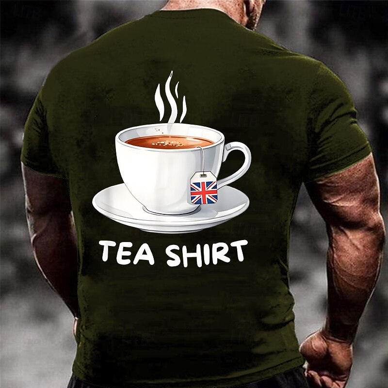 Men's Flag UK Backprint T Shirt Short Sleeve T shirt 3D Print Crew Neck Shirt Fashion Daily Street Daily Black Blue Green Summer Spring Clothing Apparel S M L XL XXL XXXL3