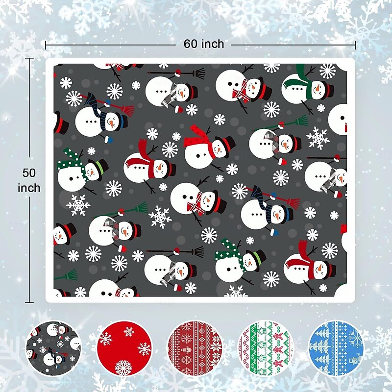 Exclusive Christmas Winter Flannel Sherpa Fleece Blanket, Thick Double-Layer Lambswool Throw3