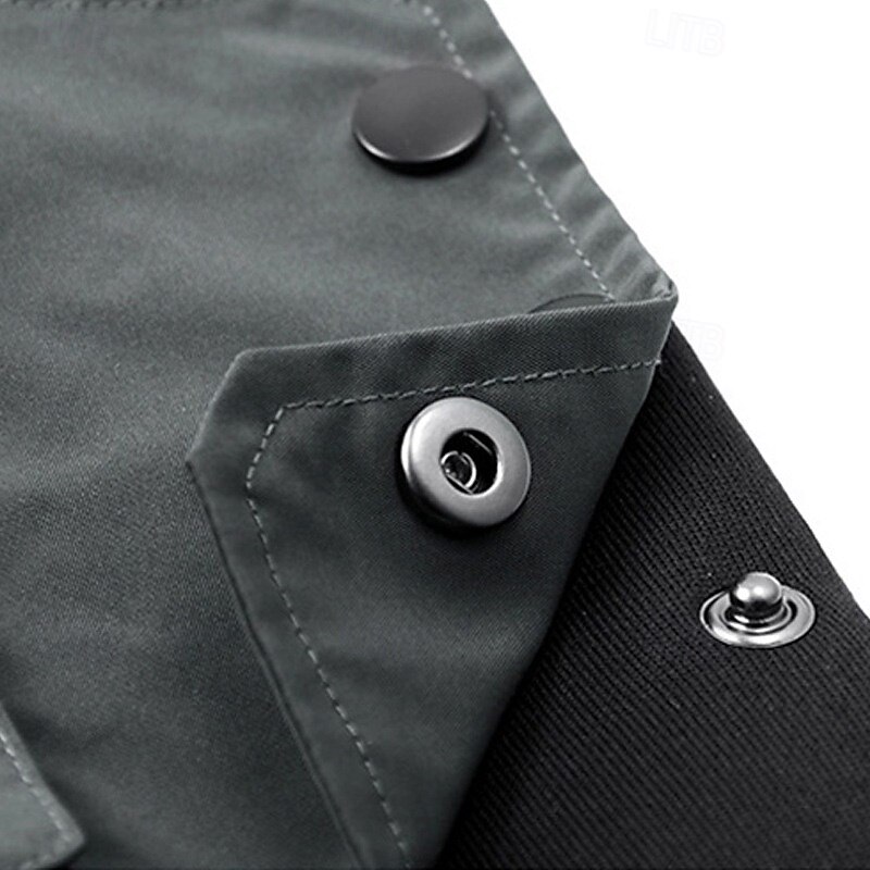 Men's Sweatshirt Zip Up Sweatshirt Tactical Hoodie Black Crew Neck Plain Patchwork Zipper Sports & Outdoor Casual Daily Streetwear Cool Sportswear Spring &  Fall Clothing Apparel Hoodies Sweatshirts3