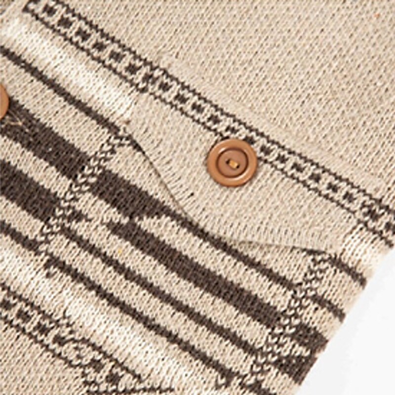 Men's Sweater Cardigan Sweater Fair Isle Sweater Ribbed Knit Regular Tops Knitted Plain Turndown Vacation Fashion Casual Daily Wear Clothing Apparel Fall Spring &  Fall khaki M L XL3