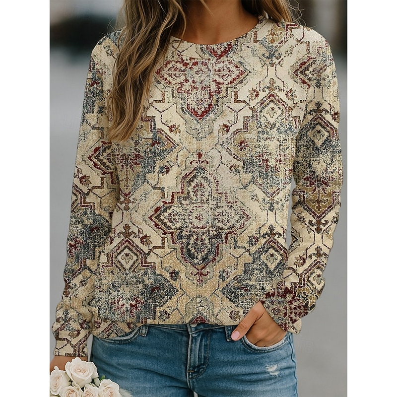 Women's Hoodies Casual Long Sleeve Round Neck Regular Tops White Blue Green Khaki Spring Fall4