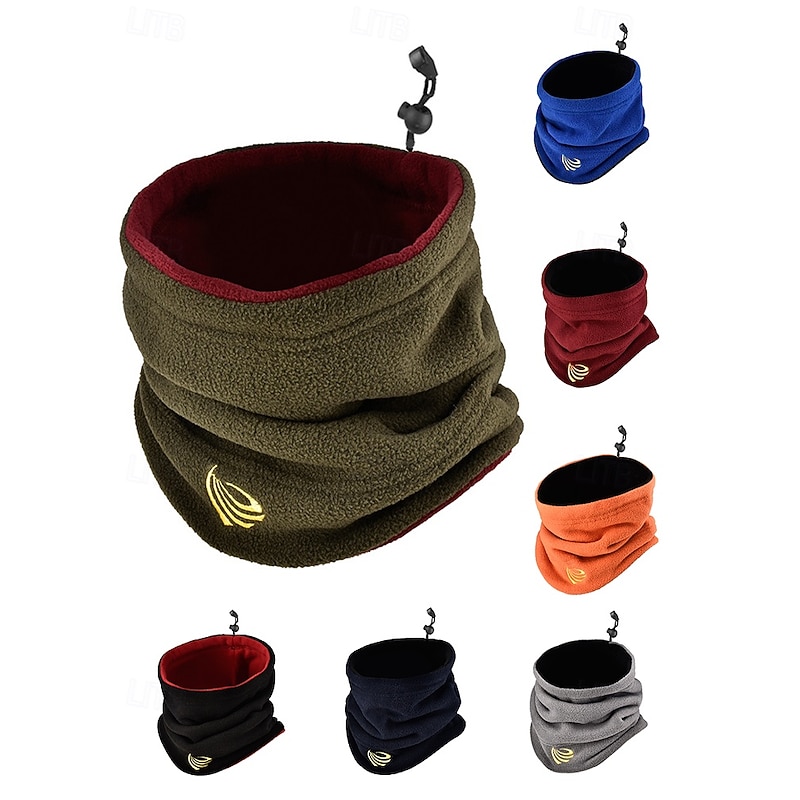 Men's Thermal Fleece Neck Warmer and Beanie Hat – Winter 2-in-1 Lined Scarf Mask for Outdoor Sports, Cycling, Skiing and Cold Weather