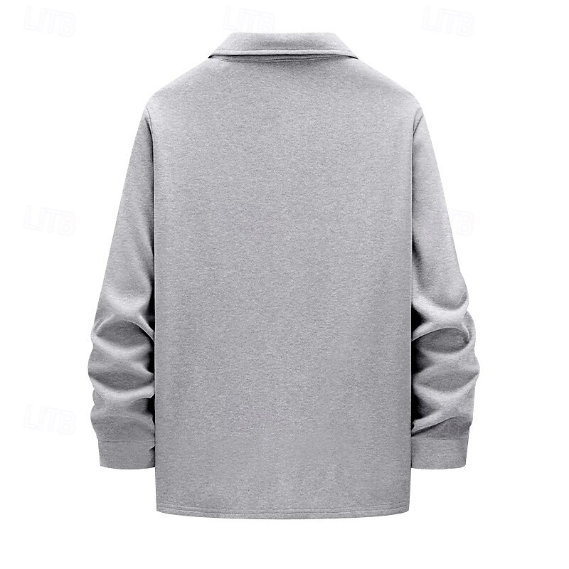 Men's Lightweight Jacket Cargo Jacket Casual Jacket Vacation Daily Breathable Pocket Spring Fall Plain Fashion Classic Lapel Regular Black Red Khaki Light Grey Dark Gray Jacket3