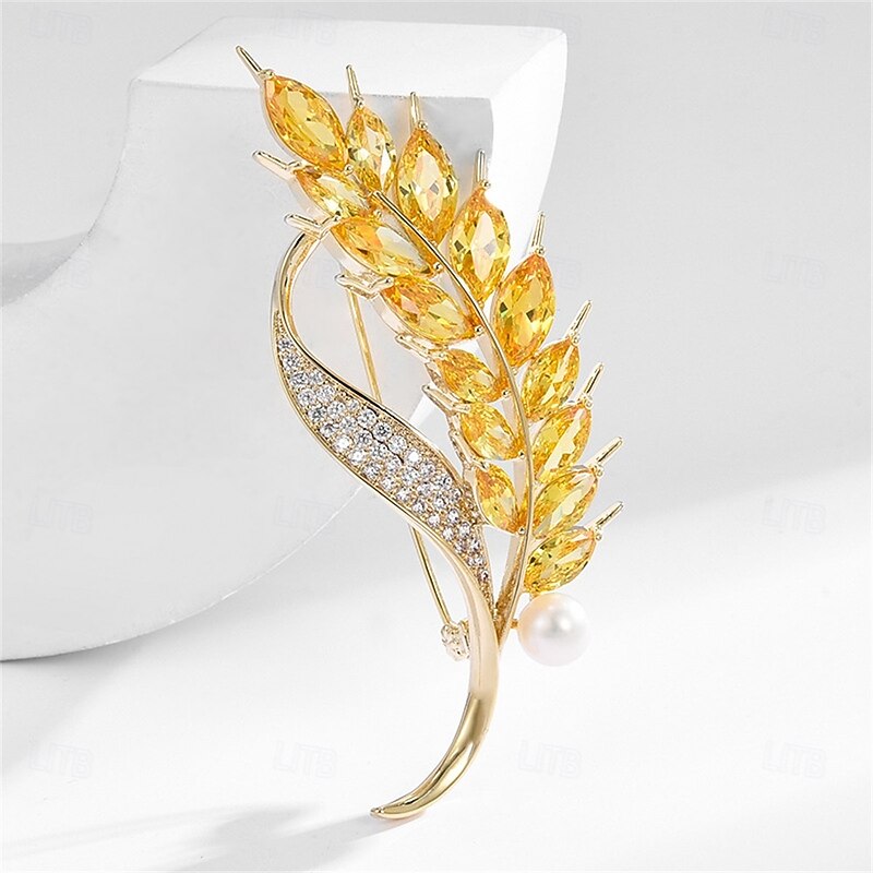 Brooches Classic Retro Floral Elegant Fashion Personalized Simple Brooch Jewelry White Yellow For Wedding Party Gift Engagement Prom Festival2
