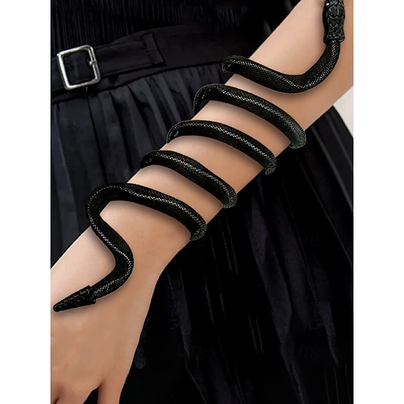 Women's Halloween Snake Bracelet Armlet Anklet – Adjustable Gothic Wrap Around Serpent Jewelry for Party, Cosplay and Costume Wear3