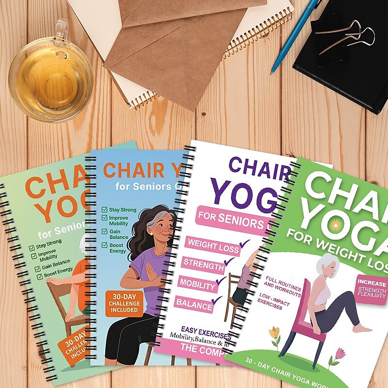30-Day Chair Yoga Guide for Weight Loss, Muscle Toning & Flexibility - Beginner-Friendly Workout with 60 Exercises, Suitable for Seniors and Adults4