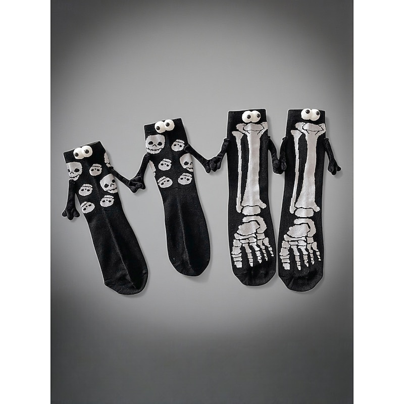 Women's Socks Nylon Bone Halloween Party3