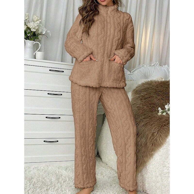 Women's Fashion Streetwear Pants Sets Bolero Top Long Sleeve Turtleneck Solid Color Outdoor Work Casual Black White Pink Fall Regular Fit4