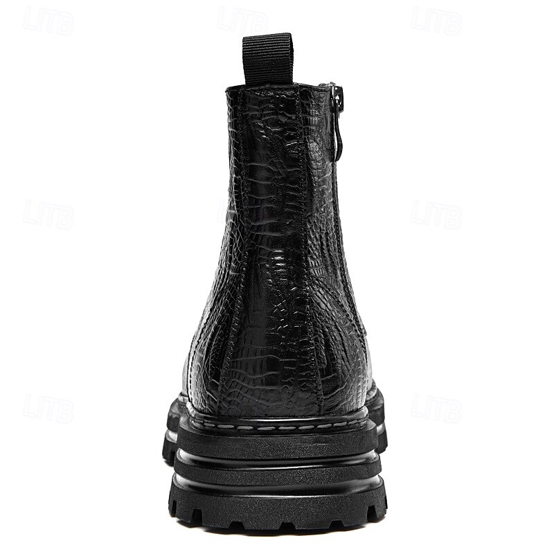 Men's High - Top PU Leather Winter Boots | Warm Insulated Design & Anti - Slip Sole4