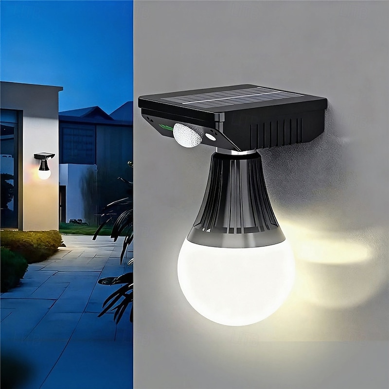 Usb Charging Solar Light Outdoor Lighting Solar Wall Light Waterproof Wireless Motion Sensor Security 3 Modes White Light Warm Light Warm Yellow Light Garden Fence Courtyard Deck Garage  1PC