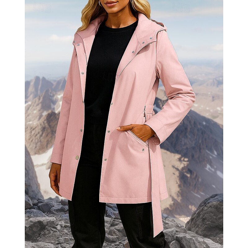 Women's Outdoor Jacket Hiking Jacket waterproof jacket Outdoor Waterproof Windproof Hiking Outfits Hiking Clothes Spring Autumn / Fall Jacket Hunting Climbing Camping / Hiking / Caving Solid Color3