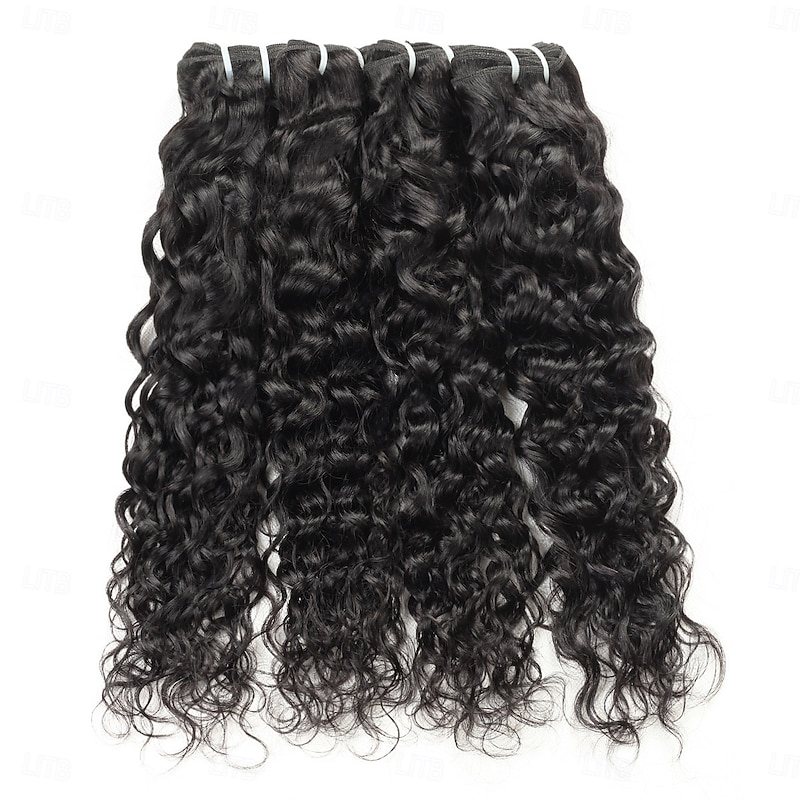 Water Wave Bundles Human Hair 10-30 Inch 4 Bundles Natural Black Brazilian Human Hair Extensions for Women2