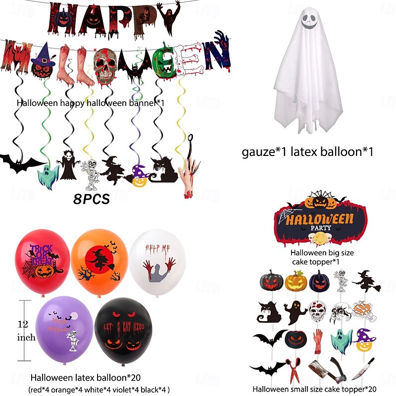 Halloween Party Decorations 6 Potion Bottle Spirals 1 Witch Hat Banner 1 Potion Theme Banner Perfect for Horror Witch Theme