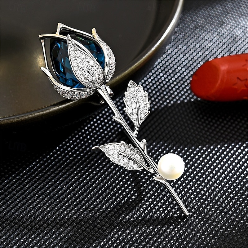 Brooches Classic Retro Flower Fashion Simple Brooch Jewelry Silver For Wedding Party Gift Engagement Prom Festival