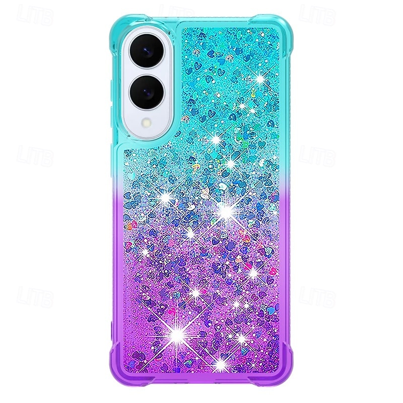 Phone Case For Samsung Galaxy S25 S24 S23 S22 Plus  Ultra A14 A34 A54 A24 A73 A53 Back Cover Bling Glitter Shiny Shockproof Color Gradient PC3