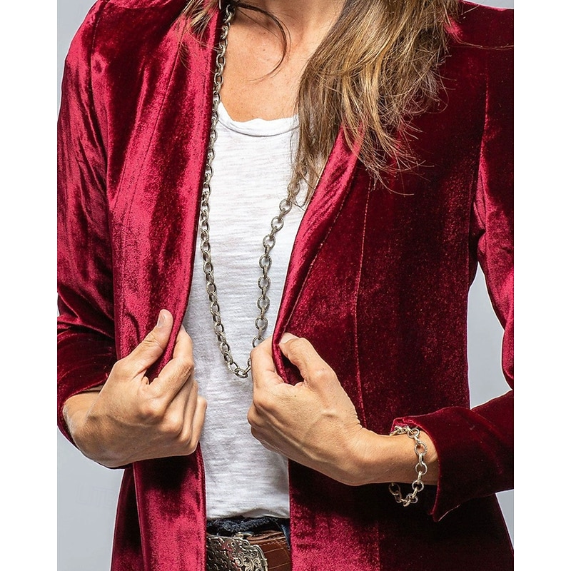 Women's Casual Jacket Warm Comfortable Pocket Fashion Outdoor Plain Going out Weekend Cardigan Regular V Neck Regular Fit Long Sleeve Outerwear Black Champagne Burgundy Fall Winter4