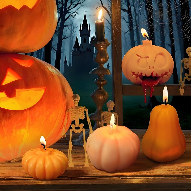 Halloween Ghost Candle Molds White Ghost Shaped Molds Cake Soap Candy Chocolate Silicone Molds for Handmade Crafts Wedding Party Decoration2