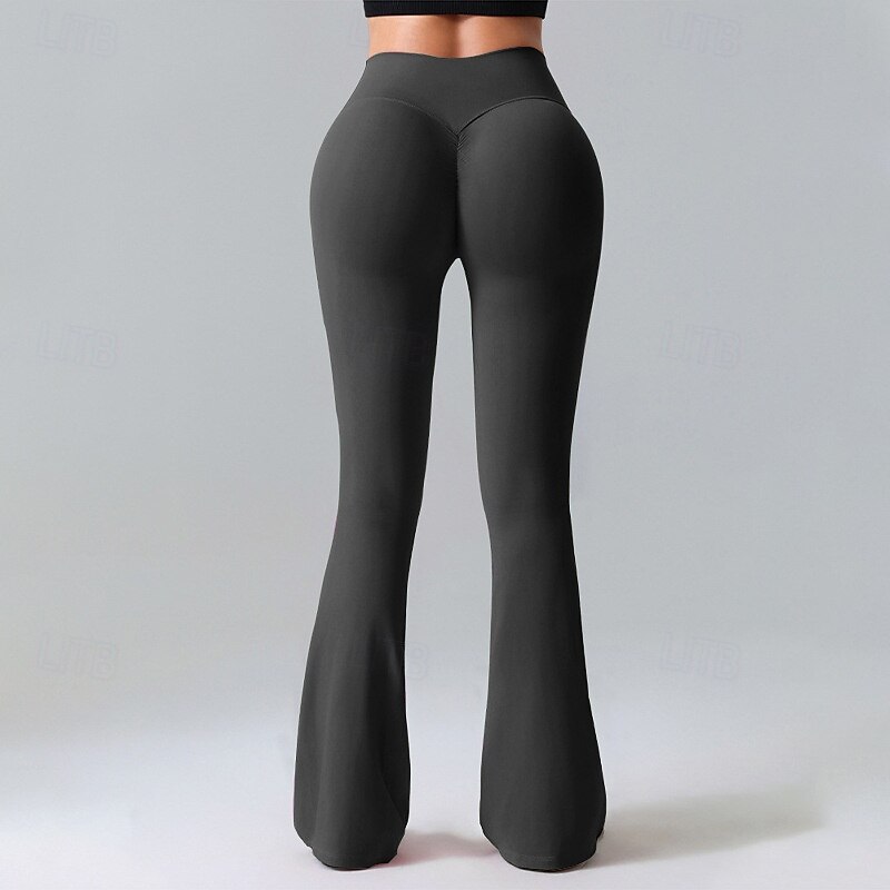 Women's Chinos Workout Pants Casual Athletic Full Length Medium Waist Plain Elastic Waist Comfortable Stretchy Outdoor Yoga Fitness Lake blue Black White Pink Fall Winter Regular Fit2