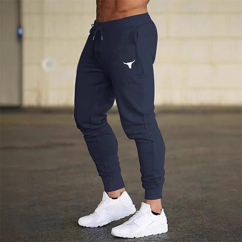 Men's Sweatpants Joggers Trousers Drawstring Pocket Elastic Waist Cow Comfort Sports Outdoor Daily Fashion Casual Black Wine Micro-elastic2