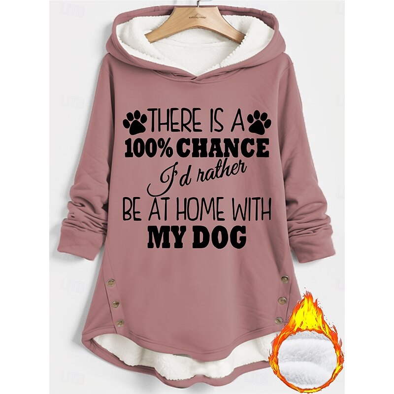 Women's Hoodies Graphic Letter Casual Long Sleeve Hooded Long Tops Casual Drawstring Print Black Pink Red Blue Gray Fall Winter