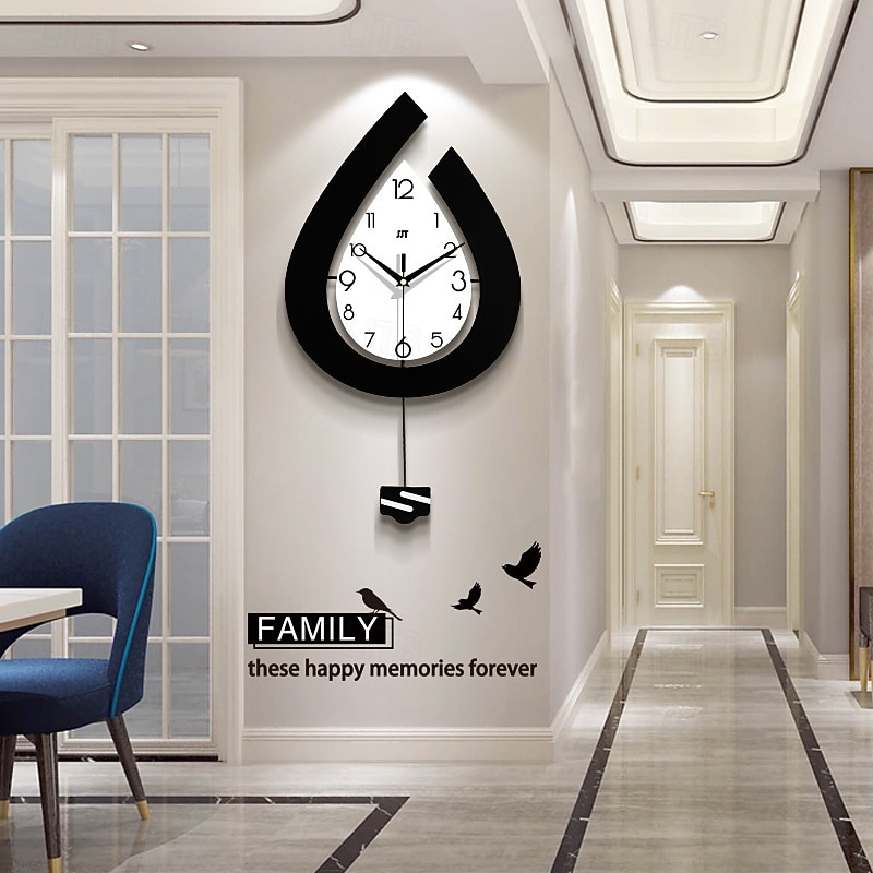 Large Water Drop  Wall Clock Living Room Modern Wall Clock Suitable for Home Bedroom Kitchen Office Decoration4