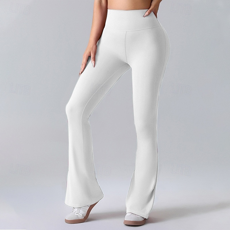 Women's Chinos Workout Pants Casual Athletic Full Length Medium Waist Plain Elastic Waist Comfortable Stretchy Outdoor Yoga Fitness Lake blue Black White Pink Fall Winter Regular Fit4