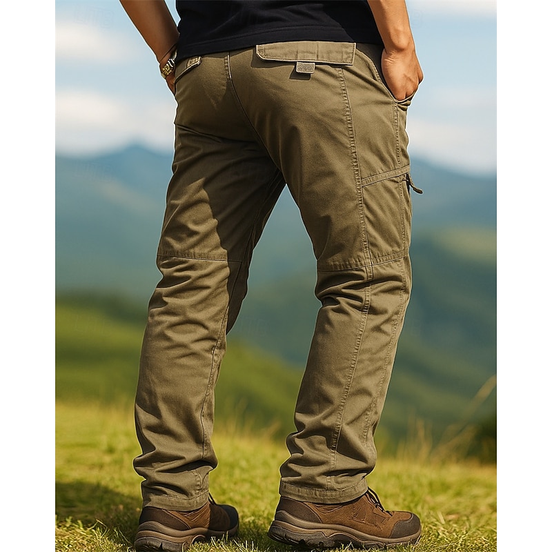 Men's Cargo Pants Hiking Pants Trousers Waterproof Hiking Pants Hiking Trousers Winter Outdoor Regular Fit Thermal Warm Waterproof Windproof Pants / Trousers Pocket Dark Grey Black Camping / Hiking3