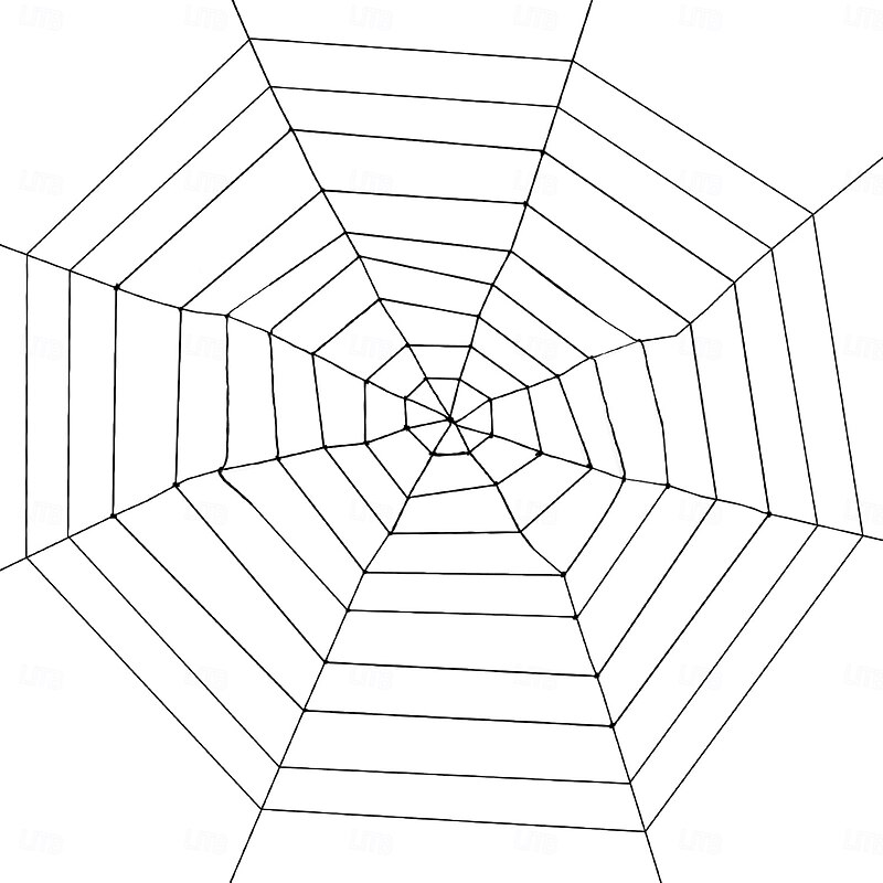 Halloween Spider Web Large 12FT Halloween Decorations - Realistic Spider String Rope Props, Round Fake Cobweb Elastic Belt for Indoor Outdoor Party Favor2