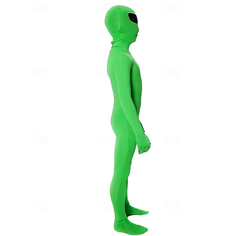 Alien Halloween Zentai Suits Bodysuit Carnival Costume Full Body Suit Cosplay Kid's  Unisex Halloween Carnival Mardi Gras Party Easy Halloween Costumes Dress Up3