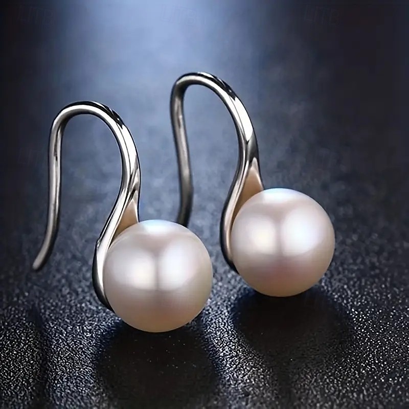 2 Pairs Fashion High Heel Faux Pearl Earrings, Stylish Studs for Casual, Business, Work, Parties, and Events, Perfect Birthday or Gift for Girlfriend, Friends, and Besties