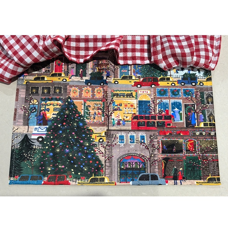 Christmas 3D Wall Hanging Tapestry, Colorful Holiday Curtain Backdrop, Decorative Wall Cloth and Cabinet Cover for Bedroom4