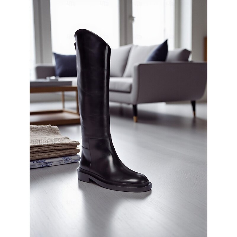 Women's Premium Leather Riding Boots Classic Knee High Equestrian Style Footwear for Outdoor Activities and Fashion Outfits4