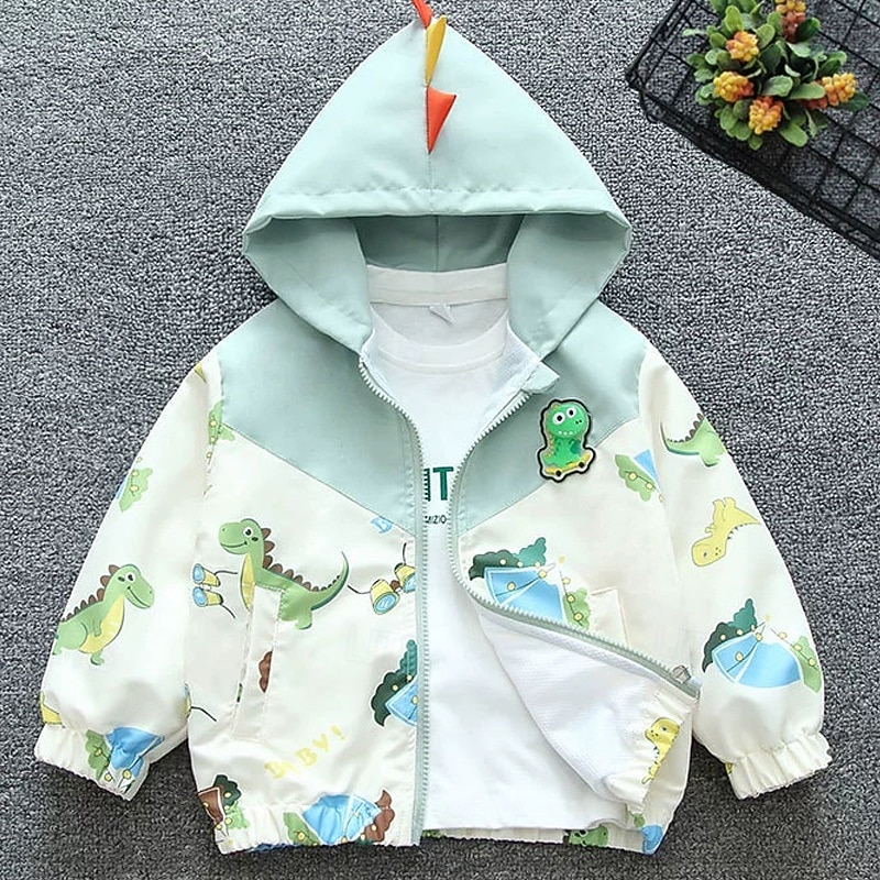 Kids Boys' Hiking Jacket Outdoor Jacket Baseball Jackets Outerwear Color Block Long Sleeve Zipper Pocket Lightweight Comfort Windproof Coat Outdoor Fashion Daily Earth Yellow Milk Green Spring Fall 4