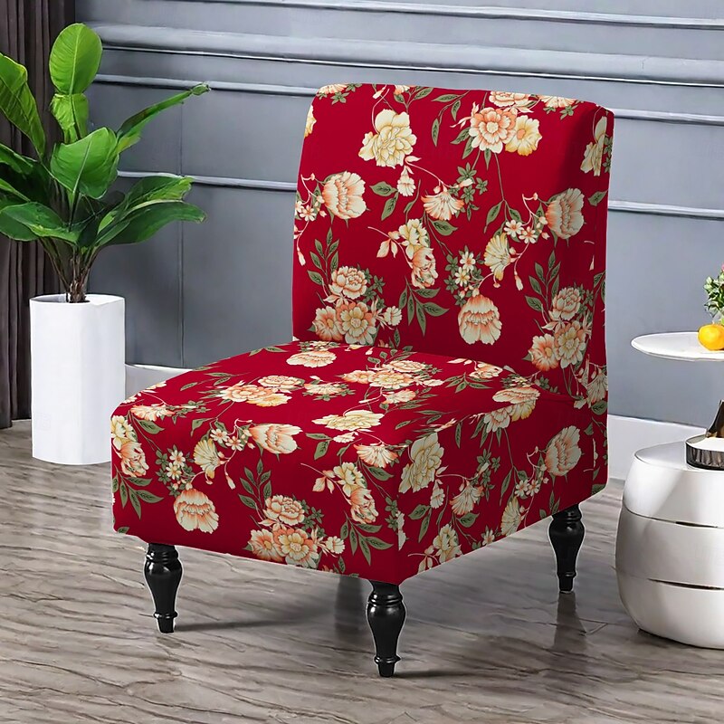 Stool Chair Cover Geometric Printed Polyester Slipcovers