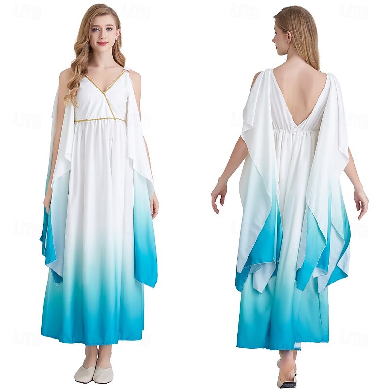 Ancient Greek Roman Fancy Costume Toga Dress Goddess Fancy Dress Women's Fantasy Halloween Carnival Performance Party Adults Dress2