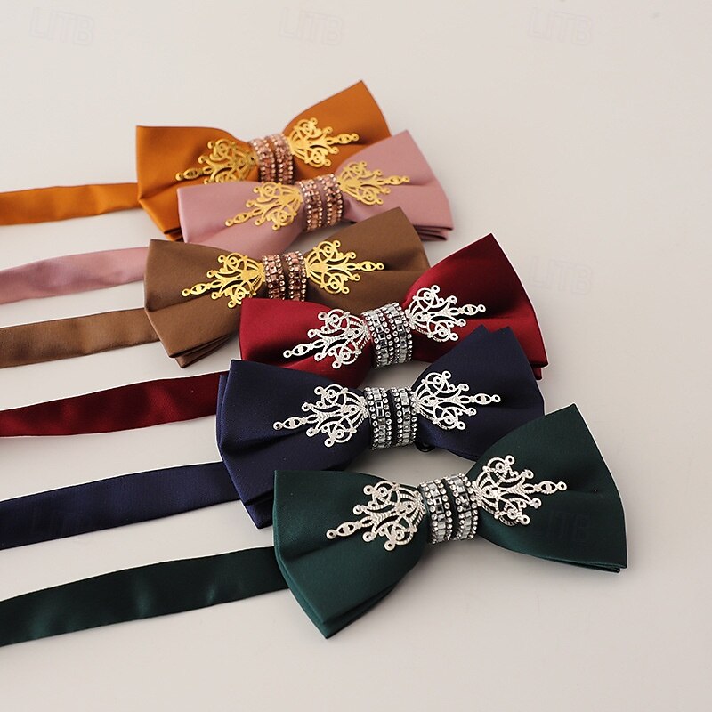 Men's Bow Tie Modern Contemporary Metal Floral Wedding Party Daily Wear