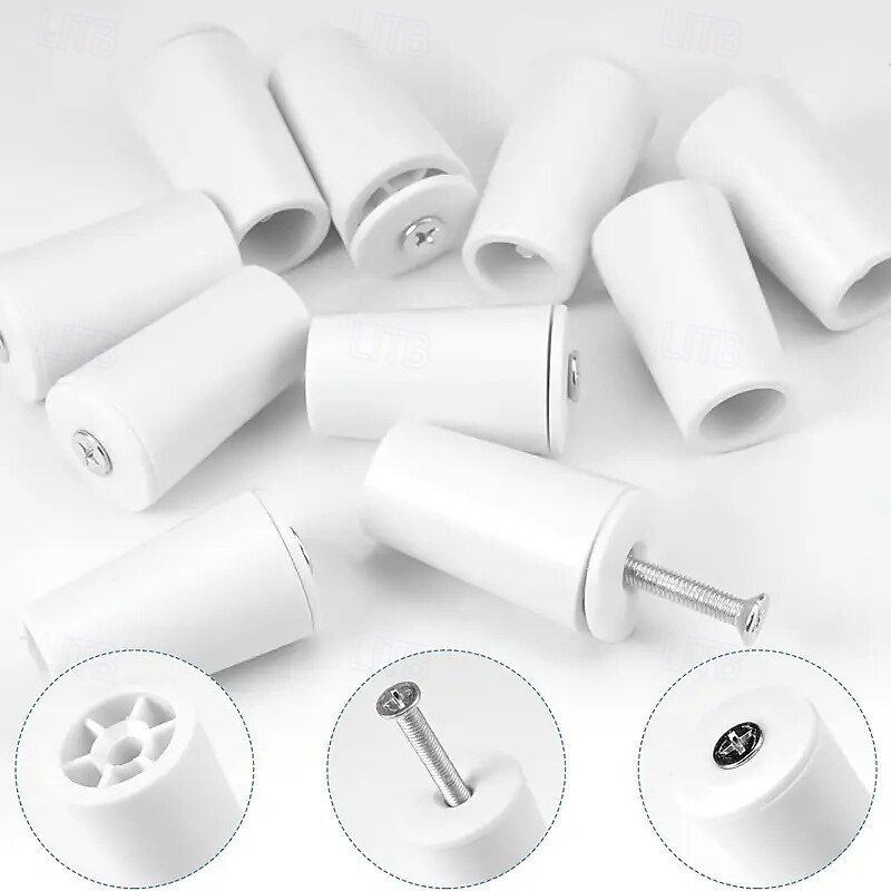 8pcs 40mm White PVC Roller Shutter Stopper with Adjustable Plastic Caps Durable Roller Shutter Repair Hardware with Sleek Finish Easy Installation Hardware for Blinds & Shutters Installation3