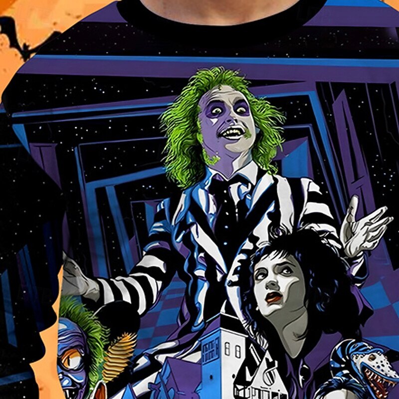 Halloween Boys' 3D Cartoon T shirt Tee Long Sleeve Spring Fall Fashion Basic Kids 4-12 Years Crew Neck Outdoor Casual Daily Regular Fit2