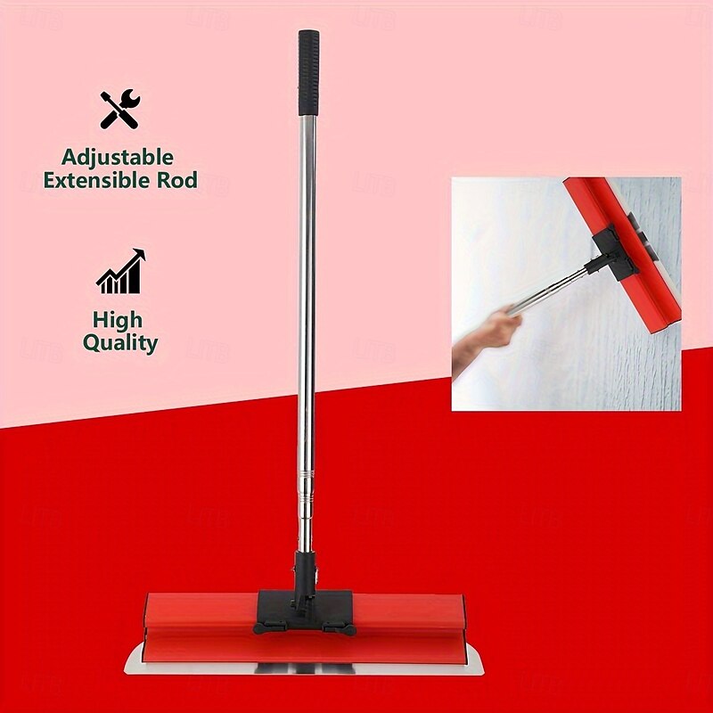 Drywall Skimming Blade Set Stainless Steel Drywall Tools With 37"-67" Adjustable Extension Handle Pole Professional Drywall Smoothing Blade Tool For Smoothing Wall And Ceiling3