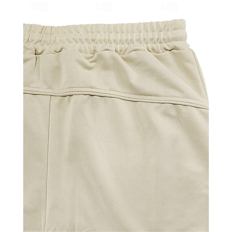 Men's Sweatpants Joggers Trousers Drawstring Pocket Elastic Waist Plain Comfort Sports Outdoor Daily Fashion Casual Black Khaki Micro-elastic2