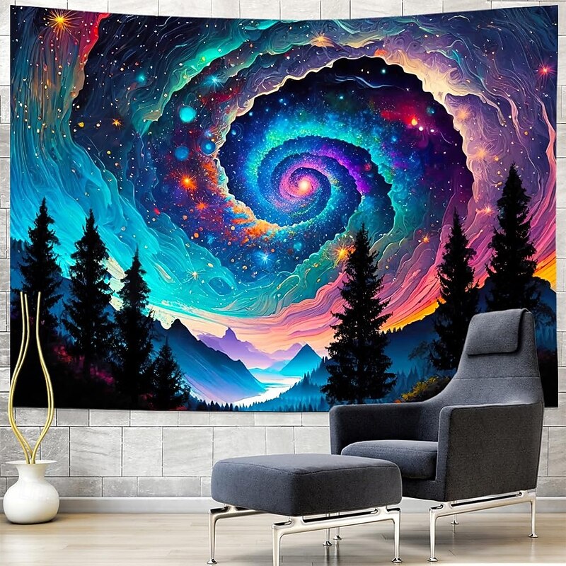 Tapestry Banners Blanket Space Forest 3D Mystic Bedroom Living Room Dorm Teens Room College Dorm Shooting Backgrounds Home Decor