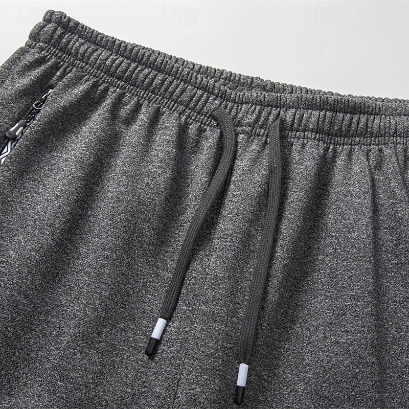 Men's Sweatpants Fleece Pants Joggers Trousers Drawstring Pocket Elastic Waist Plain Comfort Warm Sports Outdoor Daily Fashion Casual Black Light Grey Micro-elastic4