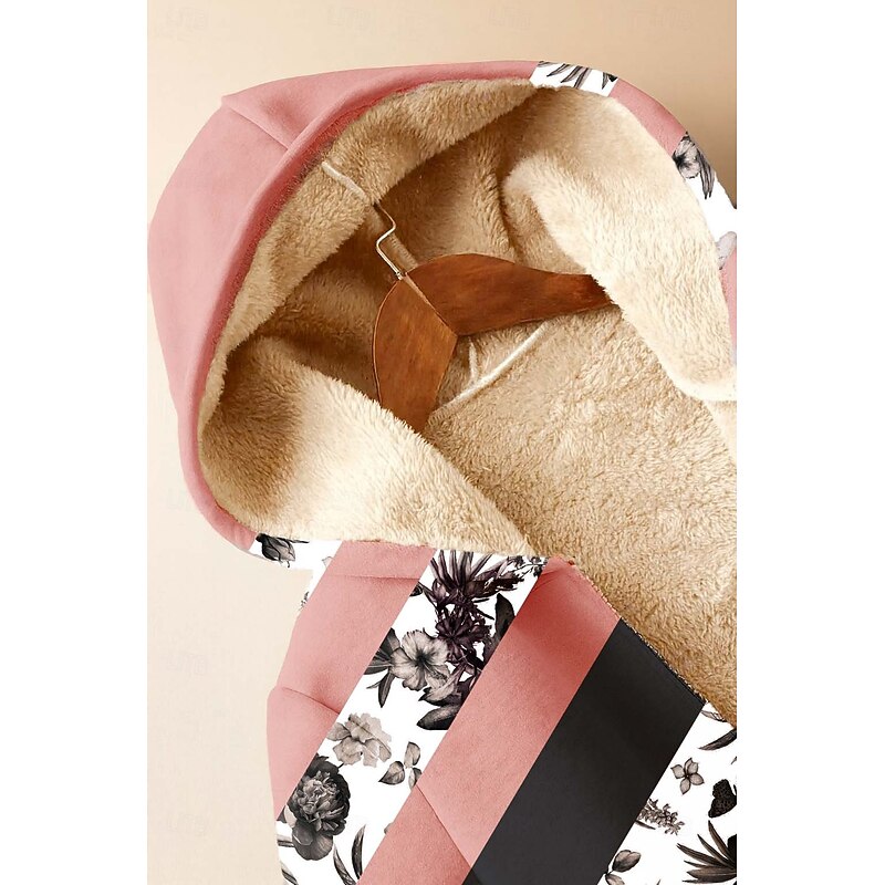 Women's Zip Up Hoodies Graphic Geometric Paisley Elegant Warm Vintage Long Sleeve Hooded Regular Tops Home Work Party Evening Wear Zip Up Zipper Print Pink Spring Fall Winter3