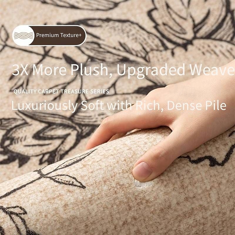French Vintage Style Area Rug, Durable and Easy-Care Carpet for Living Room or Bedroom, Elegant Large Floor Mat for Sofa, Dirt-Resistant Home Decor4