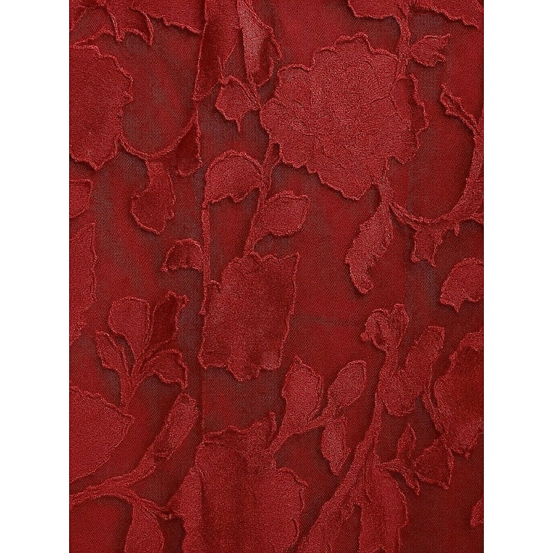 Red Blue Mother of the Bride A-Line Evening Gown Elegant Formal Dress Formal Wedding Floor Length Sleeveless Off Shoulder Pocket Lace with Bow(s)3