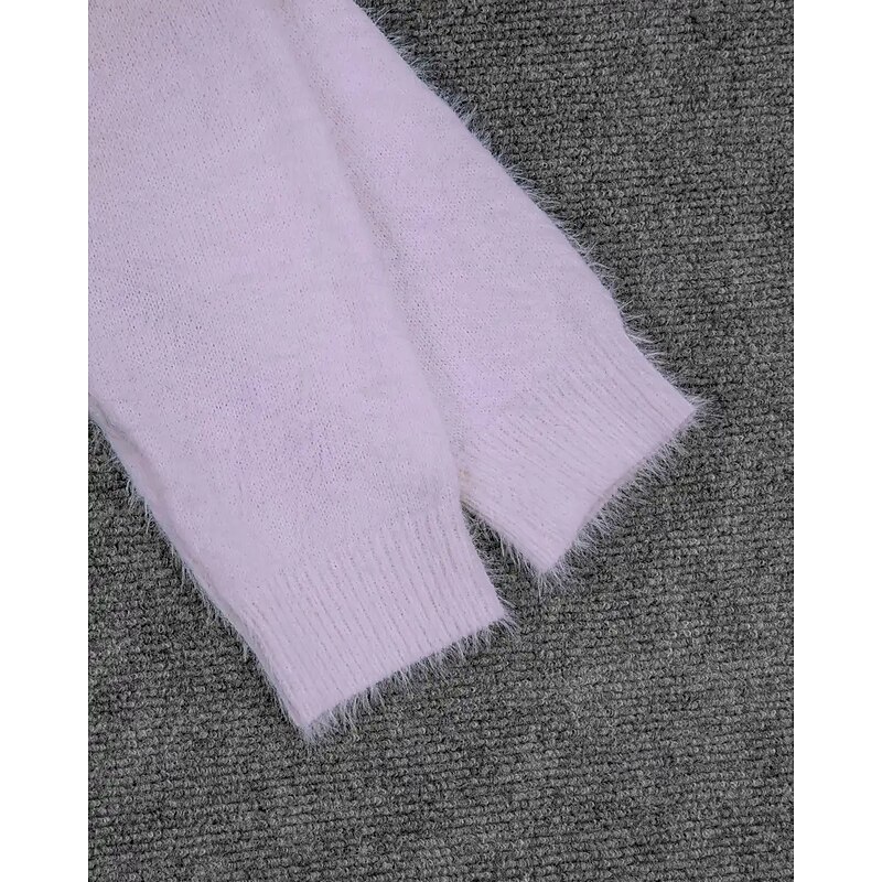 Women's Sweater Cardigan Elegant Fashion Streetwear Solid Color V Neck Pocket Knitted Long Sleeve Regular Tops Knit Outdoor Daily Weekend Purple Fall Winter4